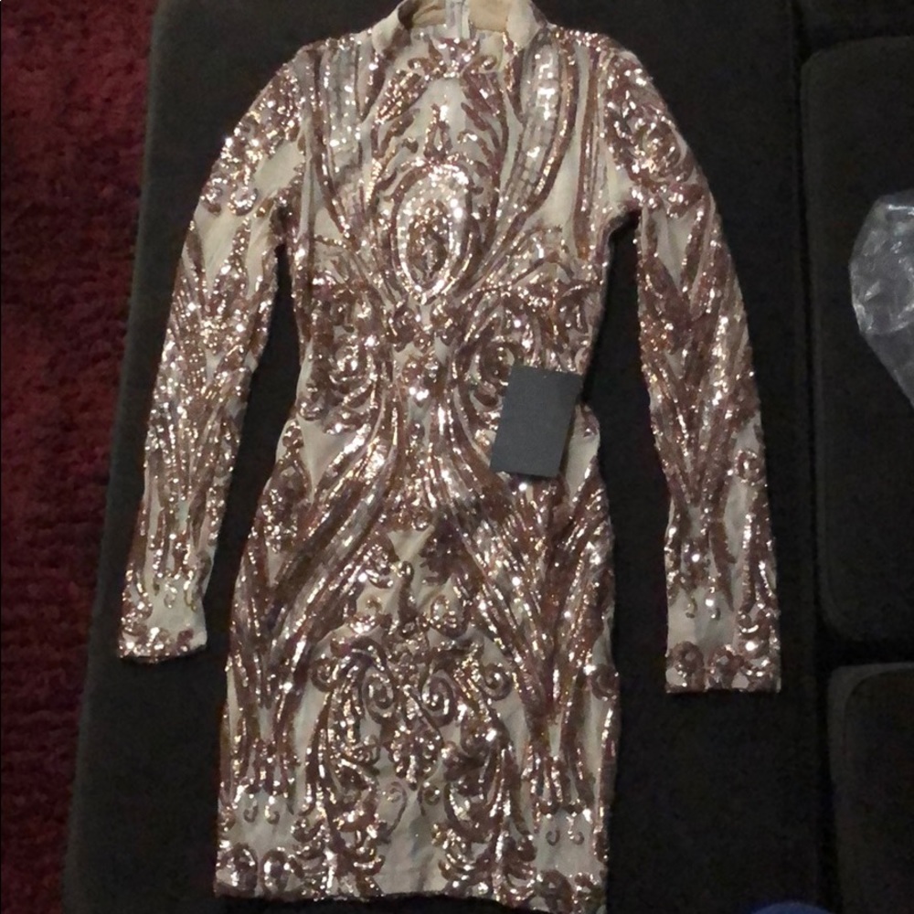Gold Midi Dress